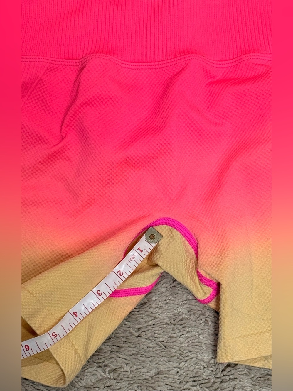 PINK Ombré high waisted shorts size S - Picture 6 of 6